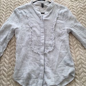 BDG Baby Blue Button Up Top